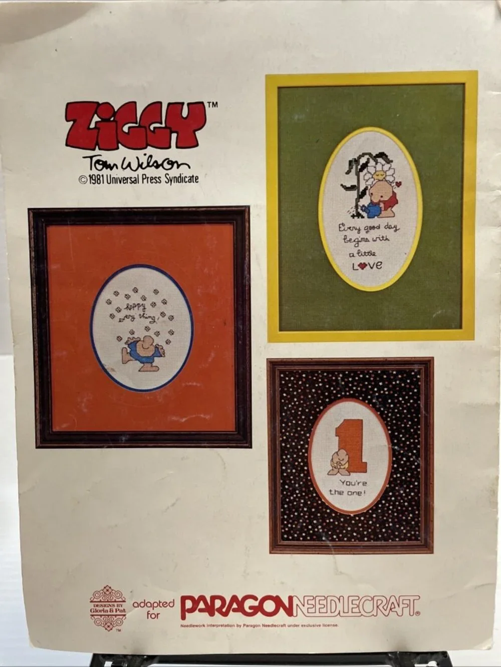 Ziggy Needlework Cross Stitch Pattern Booklet Paragon Tom Wilson 1981 - EUC